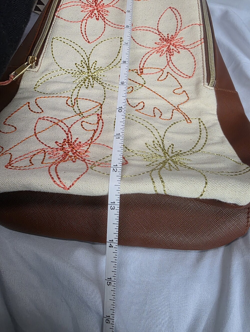 Disney Moana Canvas Embroidered Floral Crossbody Sling Bag - Picture 12 of 12